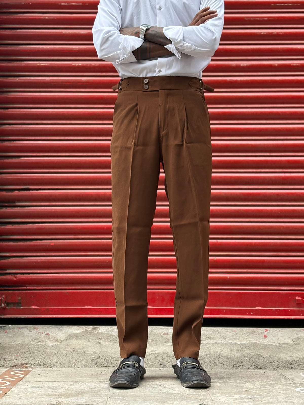 Brown Armani Gurkha Pant
