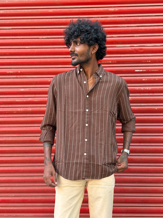 Brown Striped Shirt