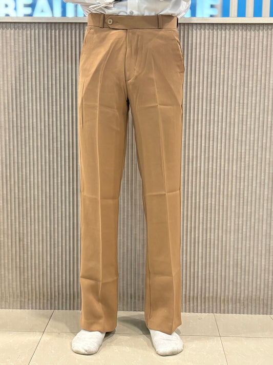 Dark Beige Bootcut Formal Pants