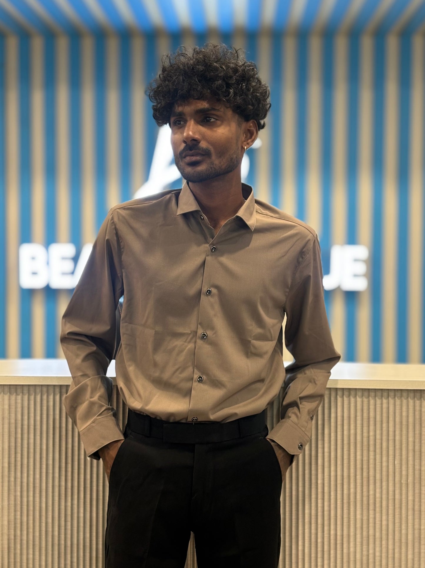 Brown Liquid Shirt