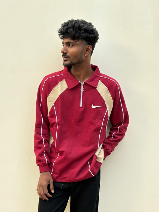 Red Zipper Sweatshirt