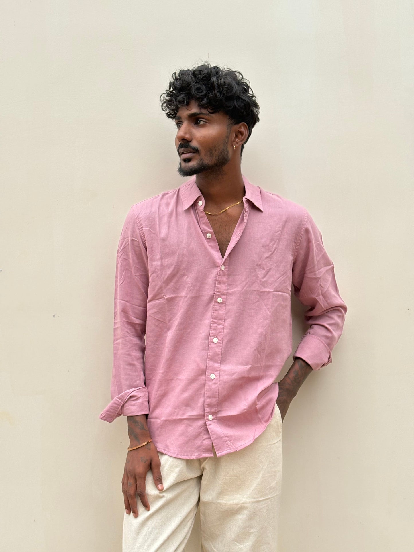 Pink Linen Shirt