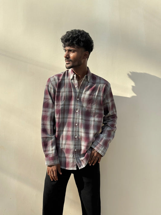 Maroon Flannel Shirt