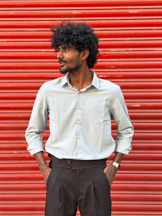Light Blue Armani Solid Shirt