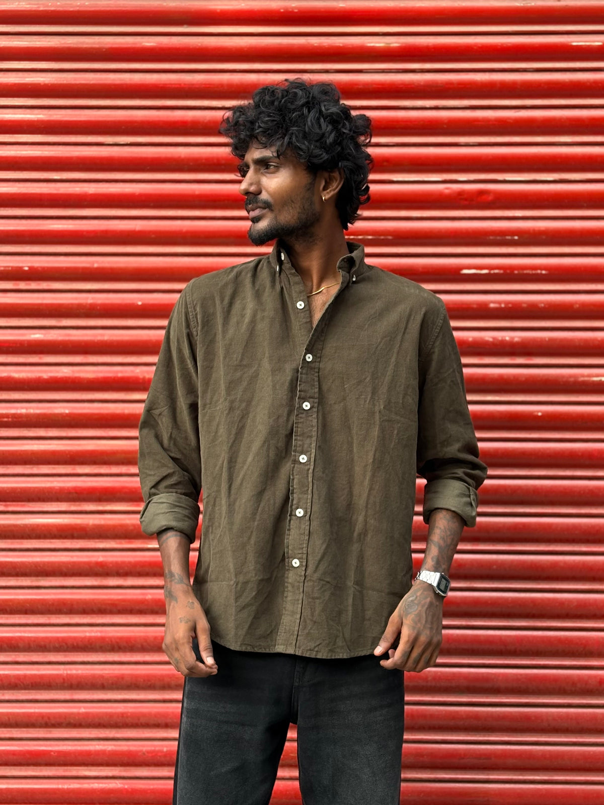 Green Corduroy Shirt