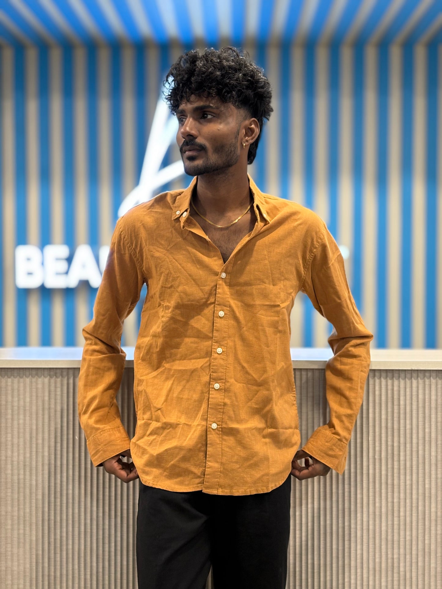 Brown Linen Shirt