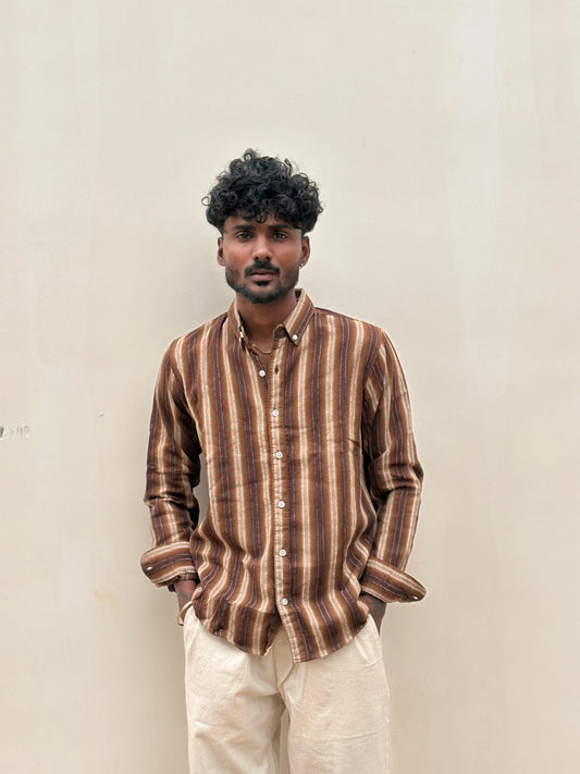 Brown Striped Shirt