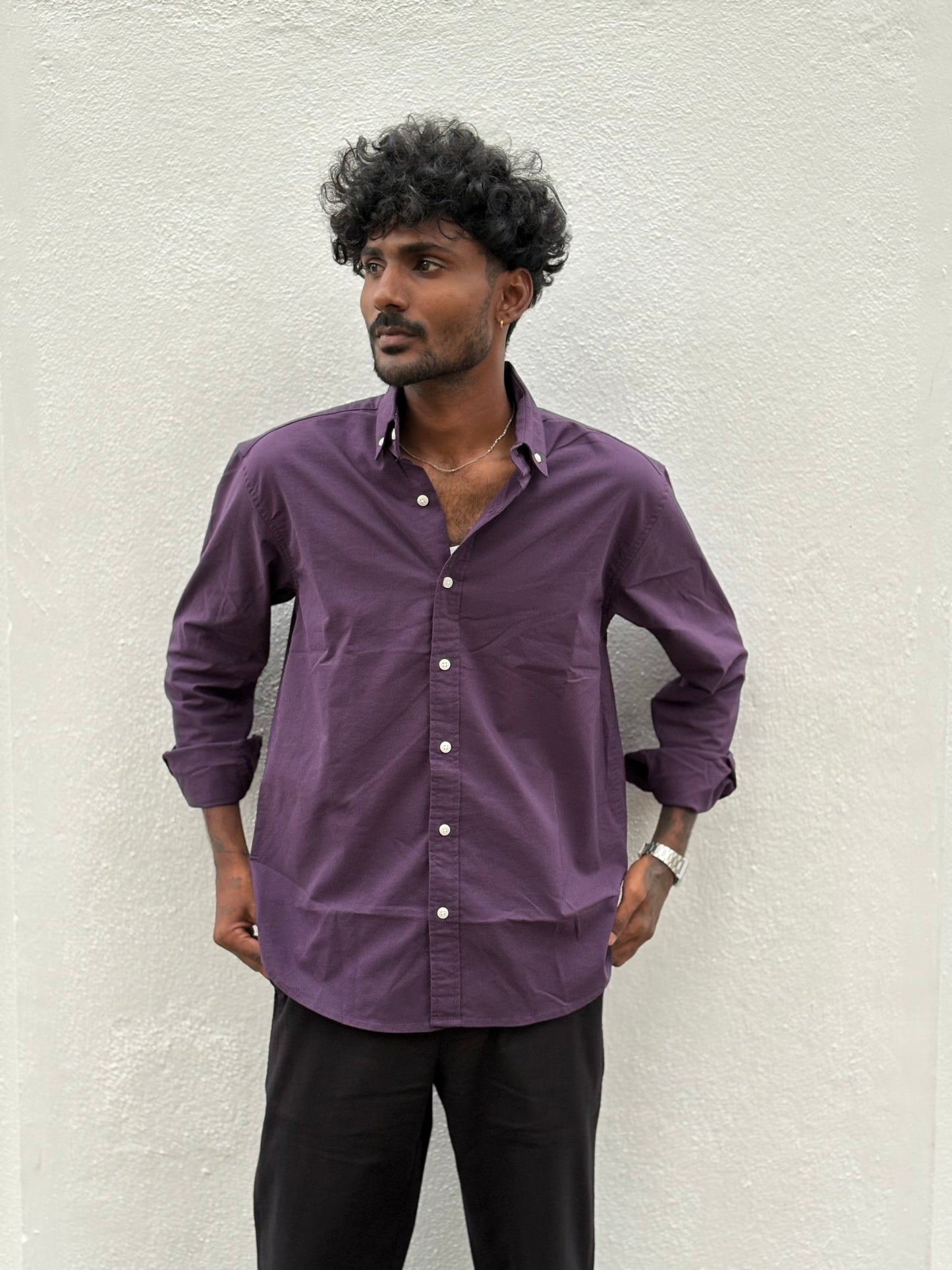 Purple Linen Shirt