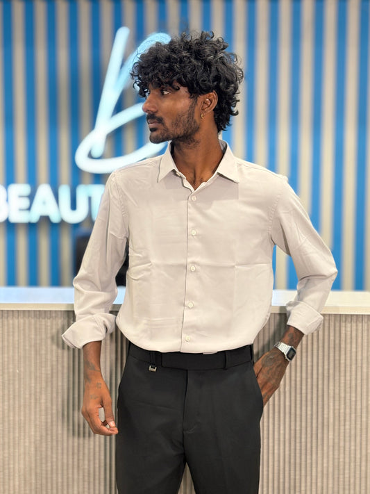 Light Grey Armani Solid Shirt