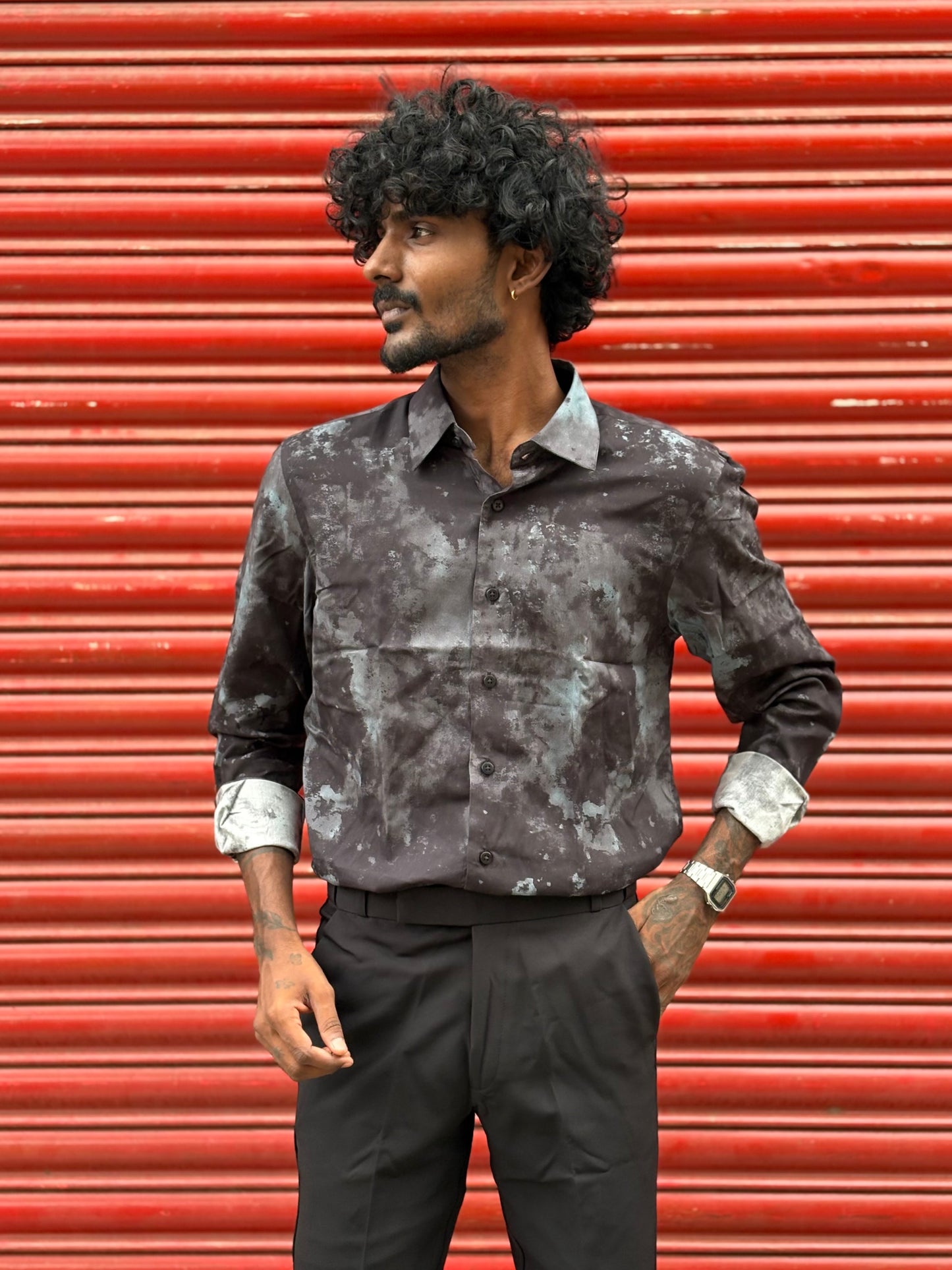 Black Printed Shirt