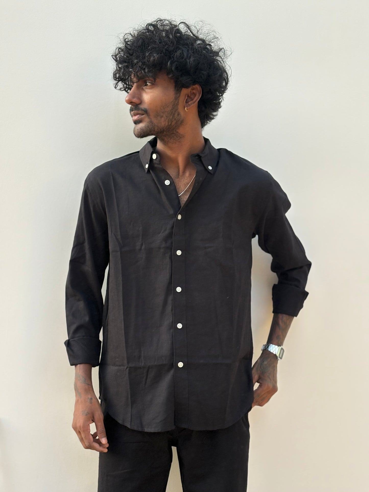 Black Linen Shirt