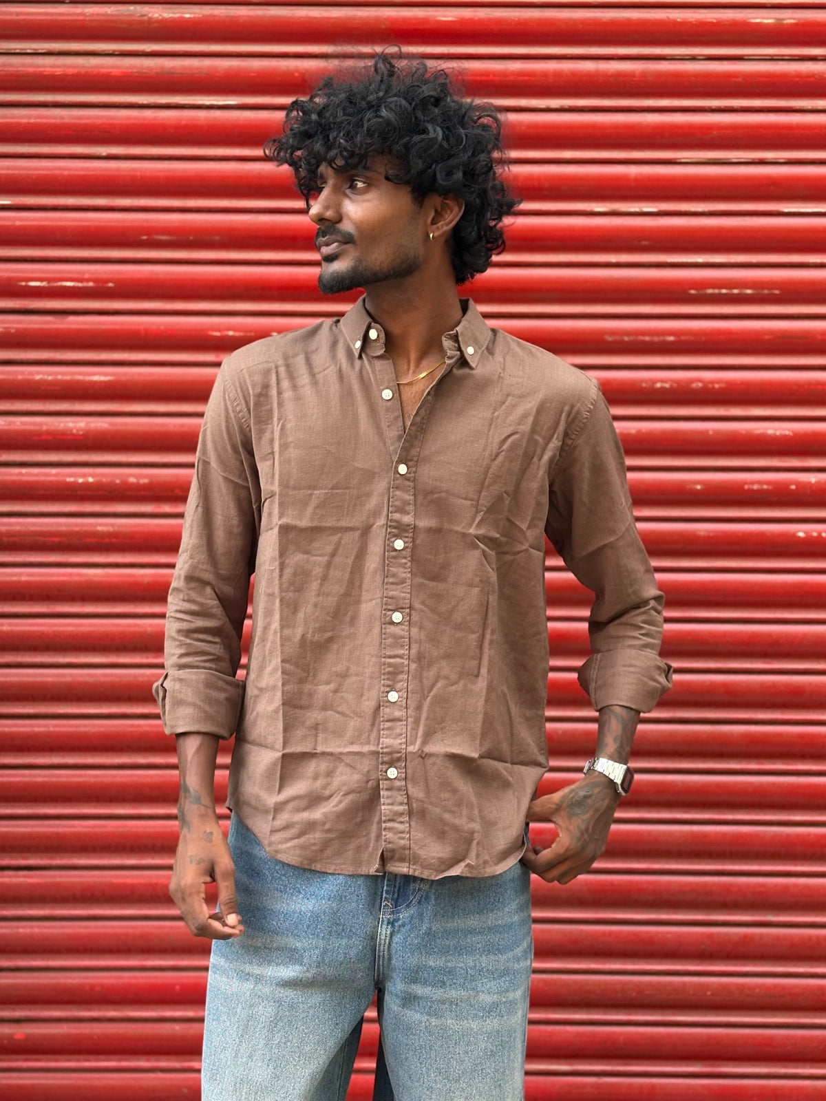Brown Linen Shirt