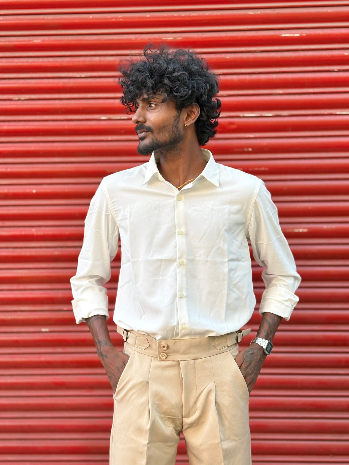 Off White Armani Solid Shirt