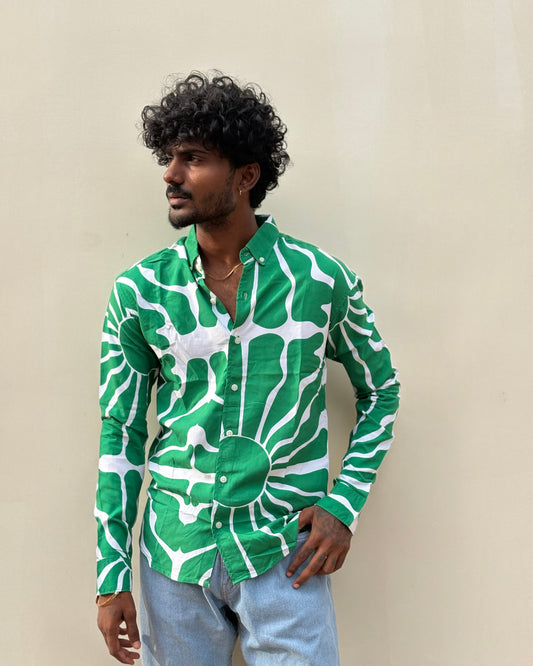 Green Rayon Viscose Shirt