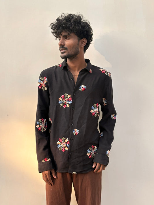 Black Embroidery Shirt