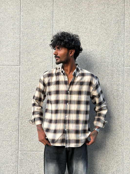 Black And White Flannel Shirt