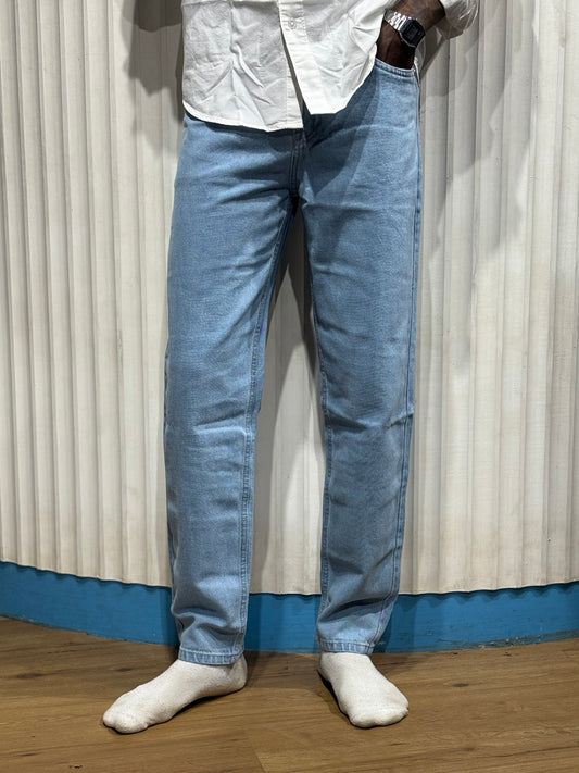 Blue Semi Baggy Jeans