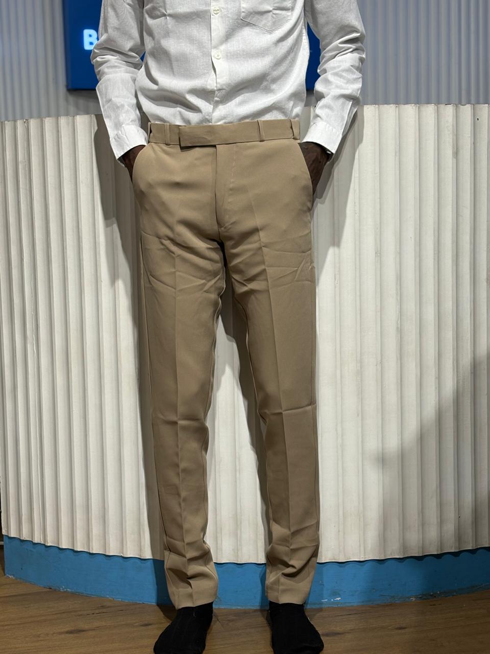 Light Brown Polo Fit Formal Pants