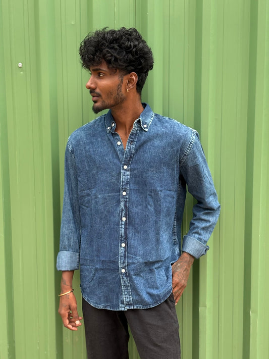 Dark Blue Denim Shirt