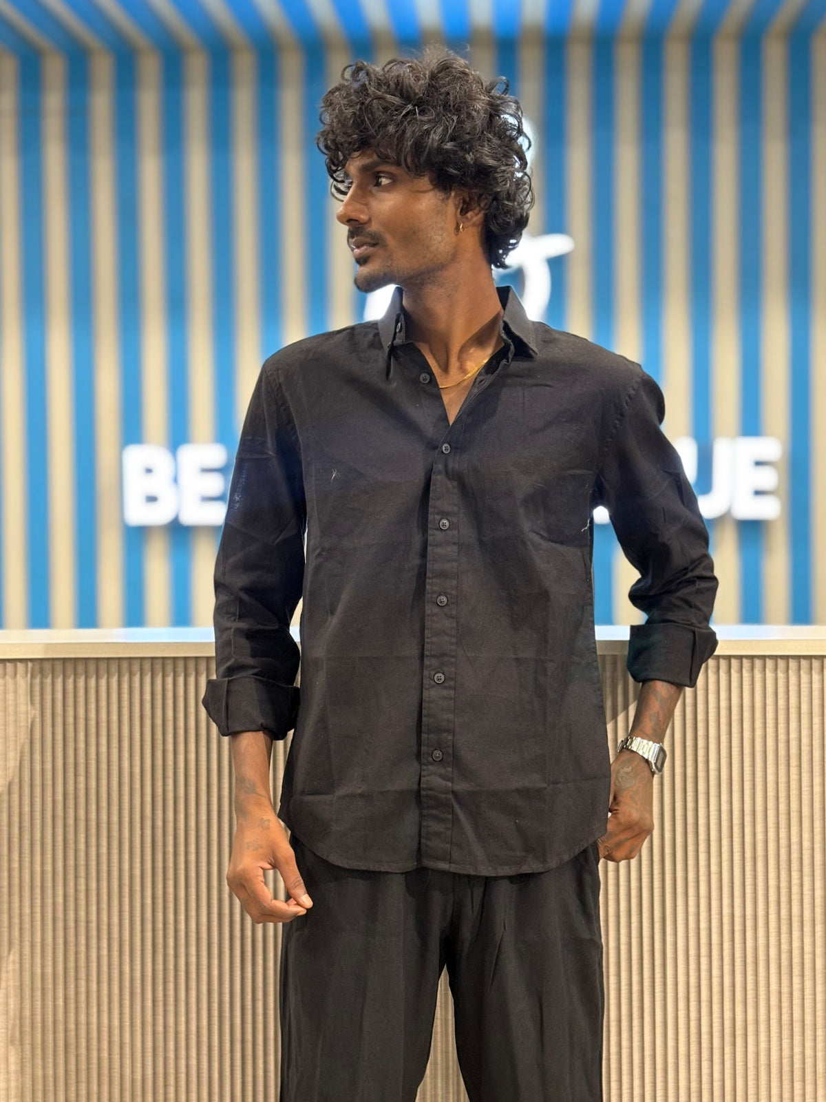 Black Linen Shirt