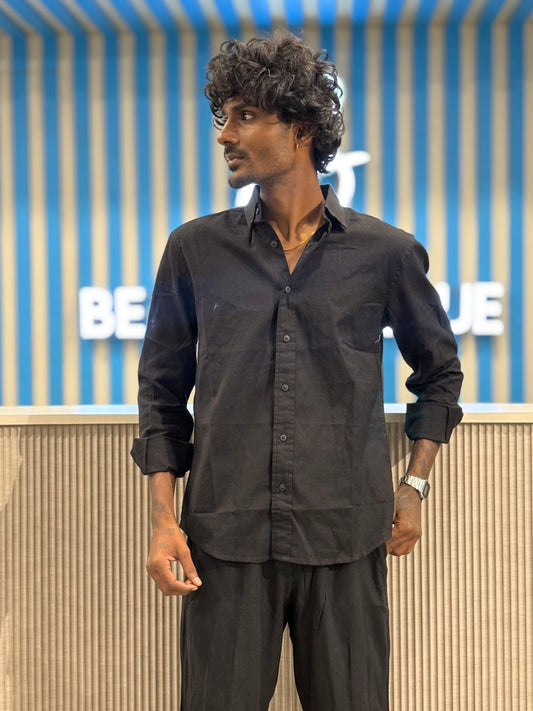 Black Linen Shirt