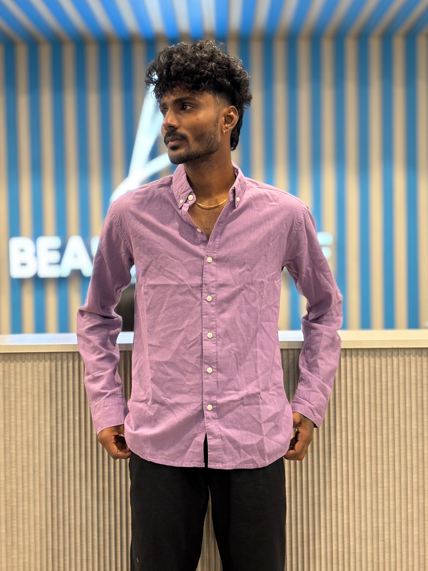 Lavender Linen Shirt