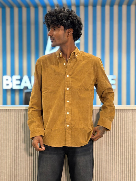 Mustard Yellow Corduroy Shirt