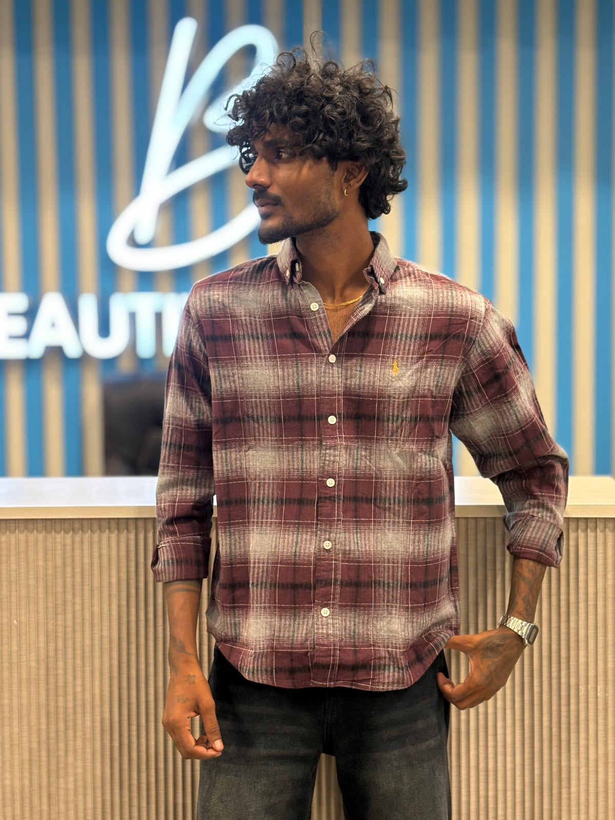 Red Flannel Checked Shirt