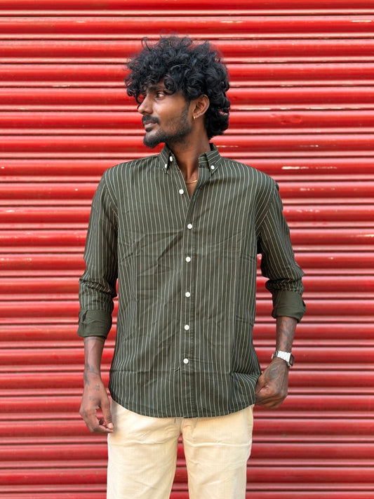 Green Striped Shirt