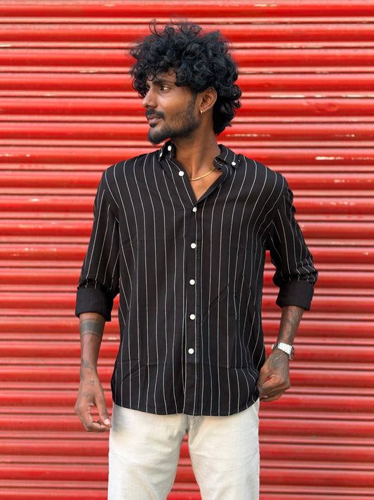 Black Striped Shirt