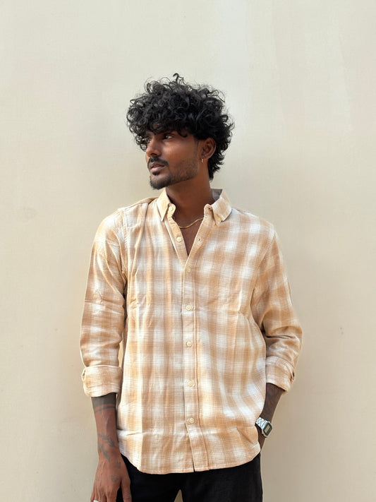 Beige Flannel Shirt