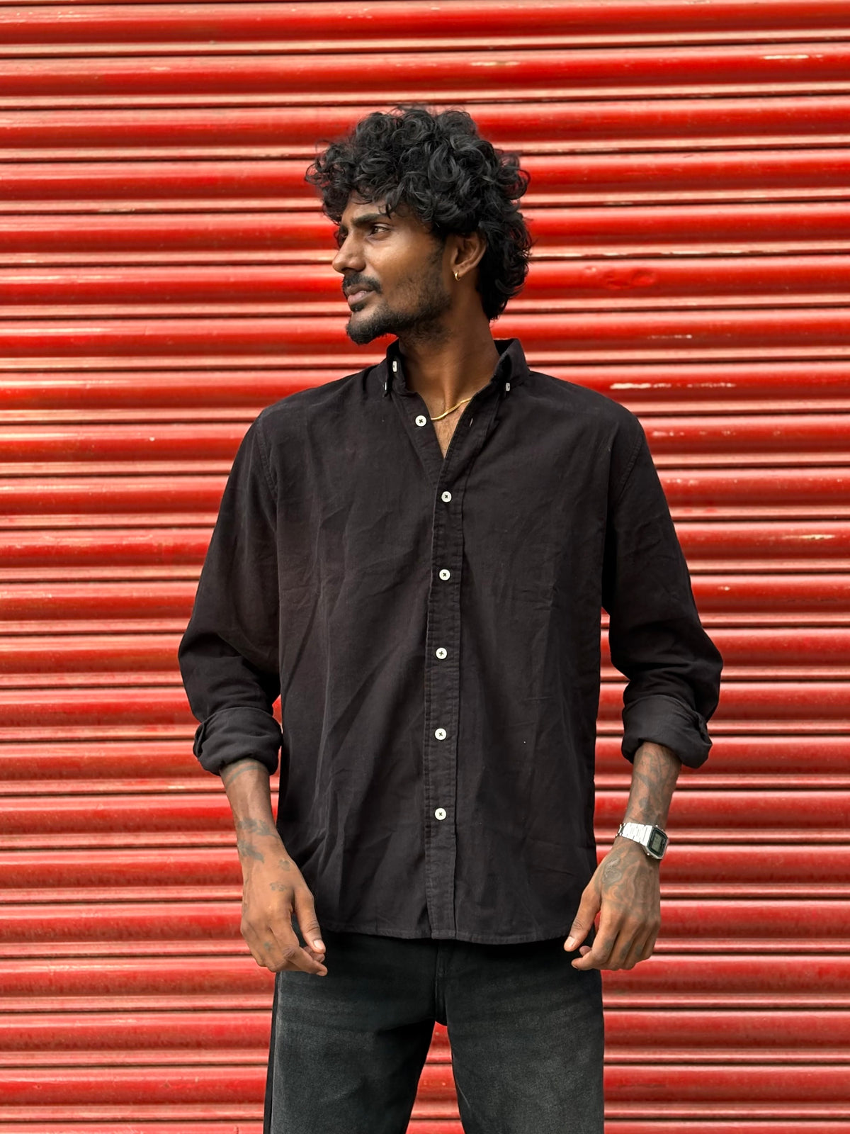 Black Corduroy Shirt