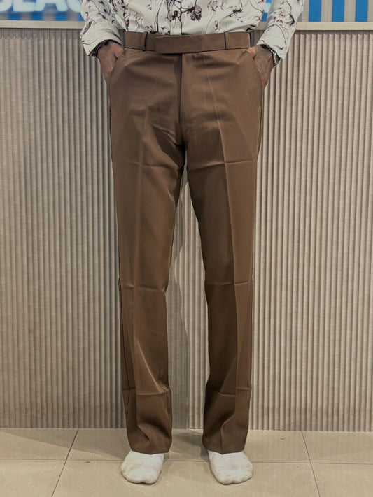 Brown Bootcut Formal Pants