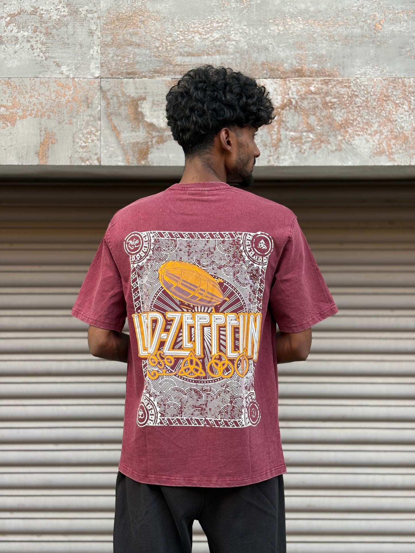 Red Acid Wash Oversized Tshirt