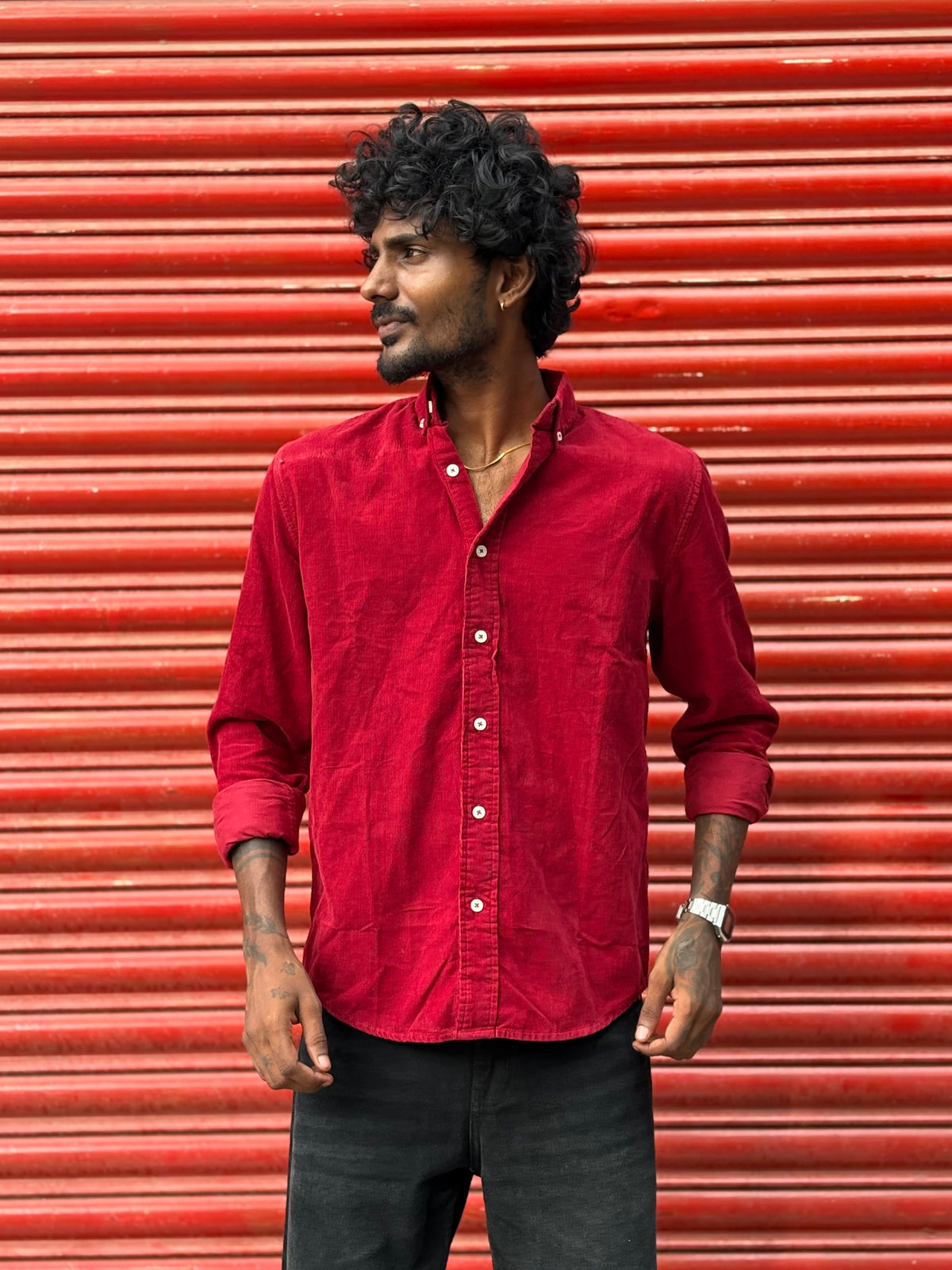 Red Corduroy Shirt