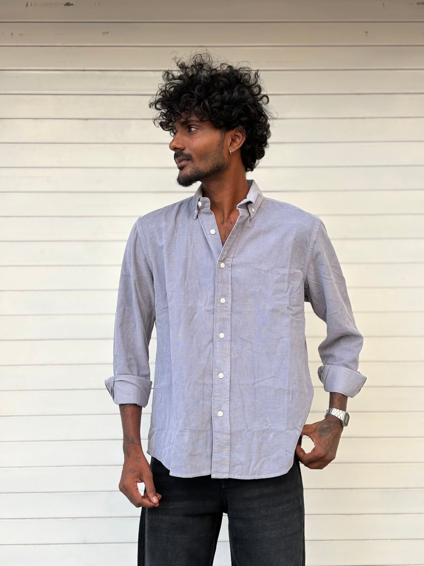 Light Purple Corduroy Shirt