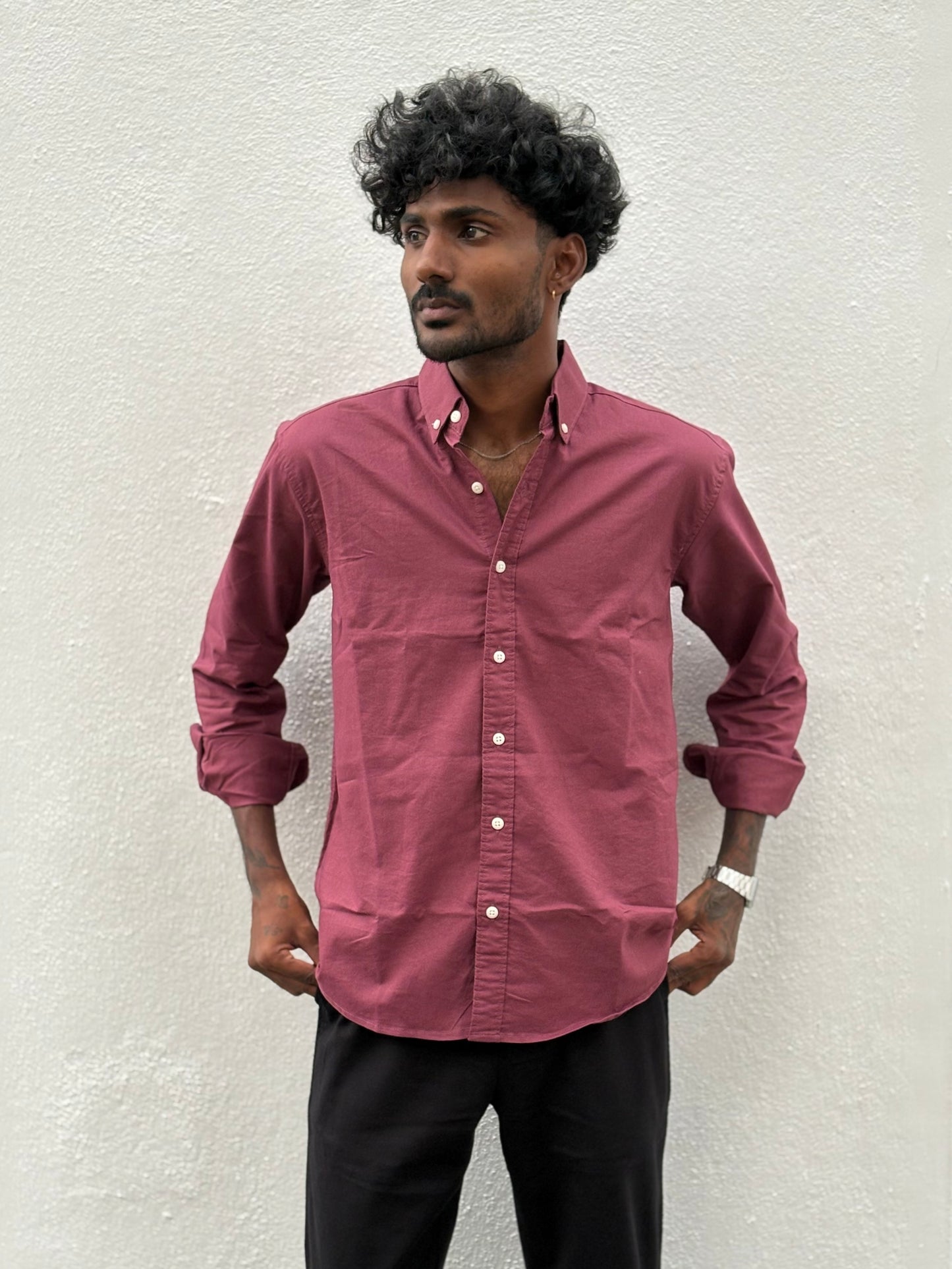Dusty Rose Linen Shirt