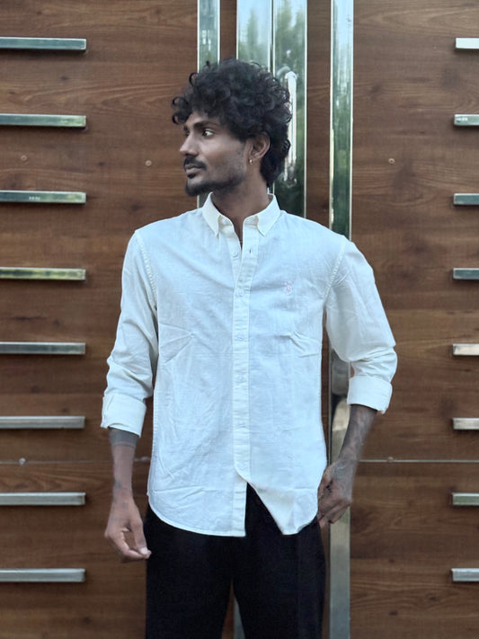 Light Yellow Linen Shirt