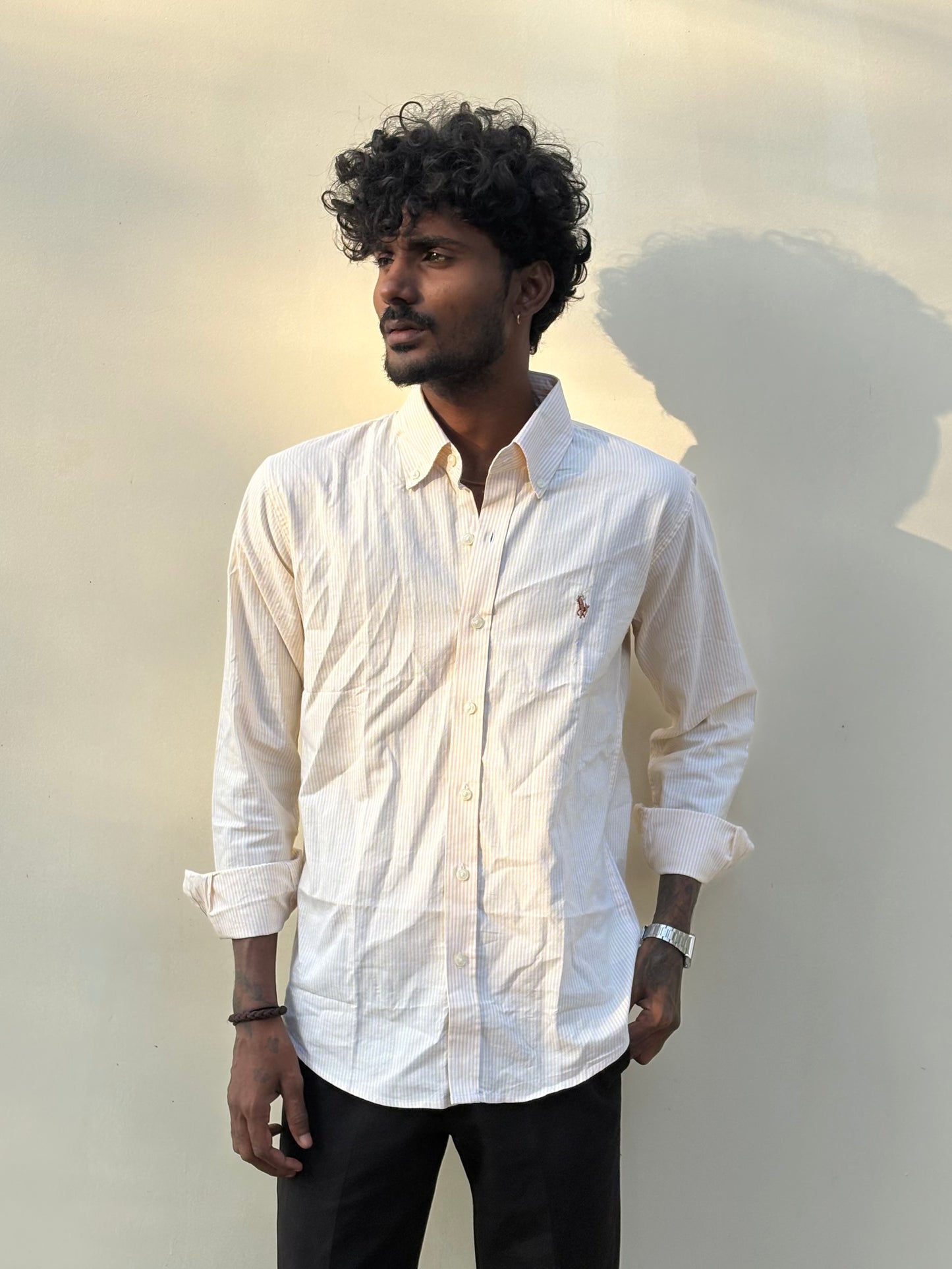 Yellow Striped Old Money Shirt