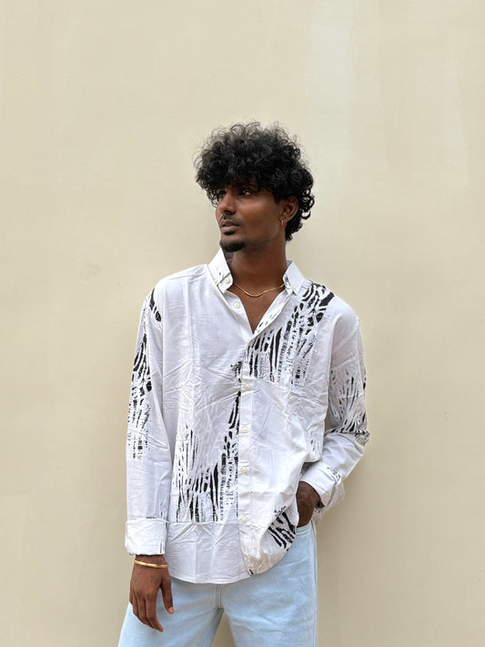 White Rayon Viscose Shirt