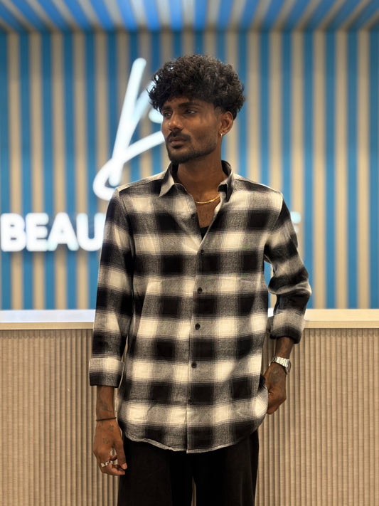 Black And White Flannel Shirt
