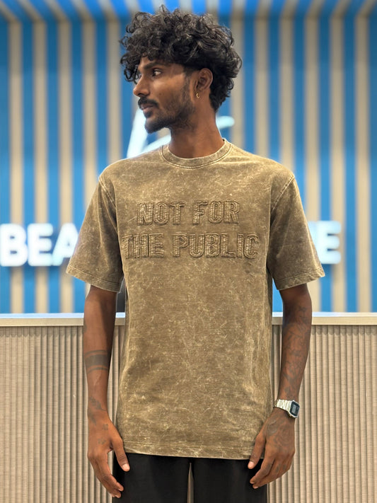 Olive Stone Acid Wash Oversized Tshirt