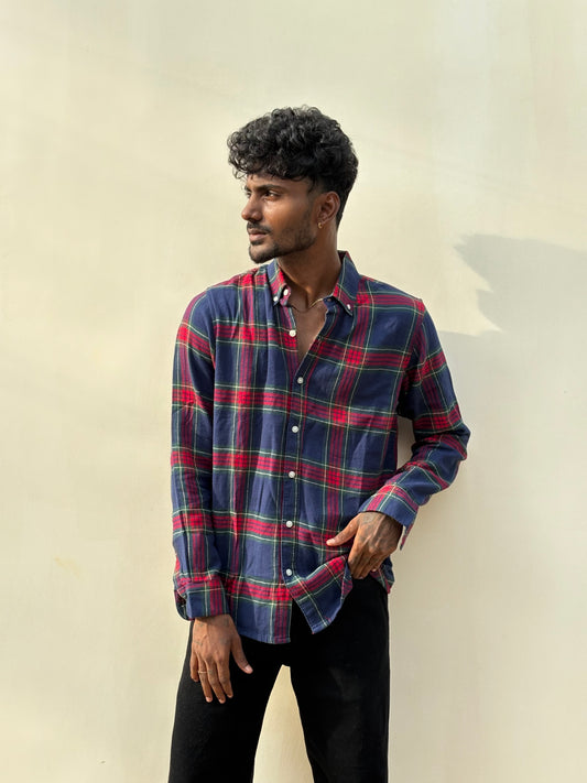 Red And Blue Flannel Shirt