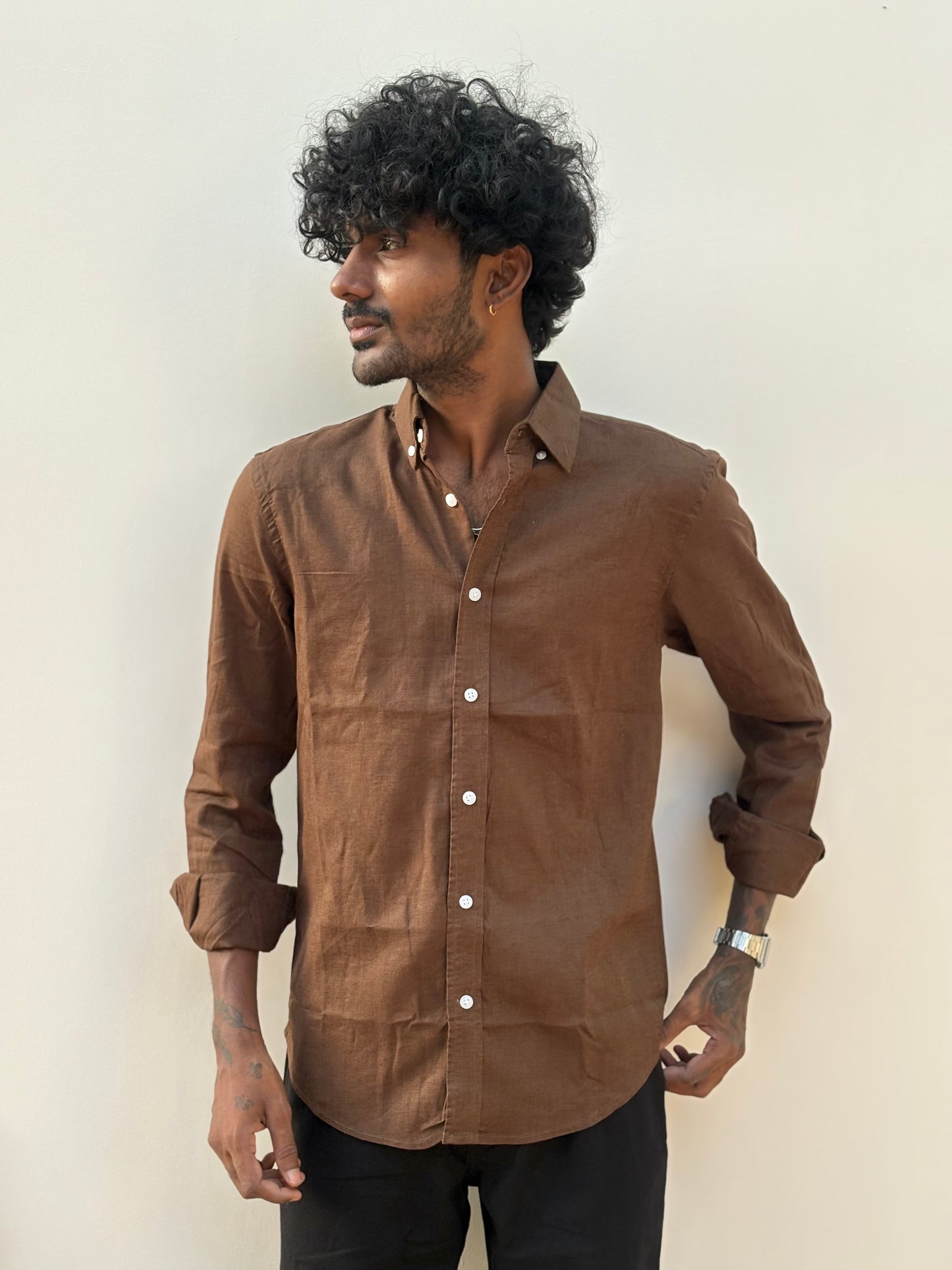 Brown Linen Shirt