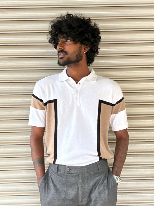 White Old Money Polo Tshirt