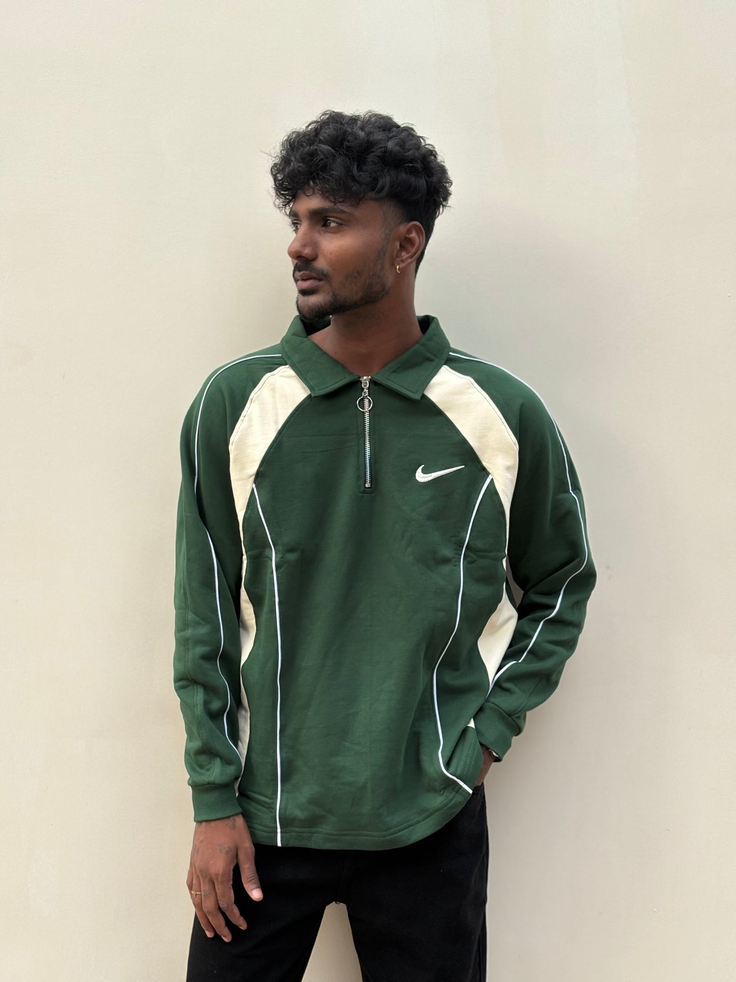 Green Zipper Sweatshirt