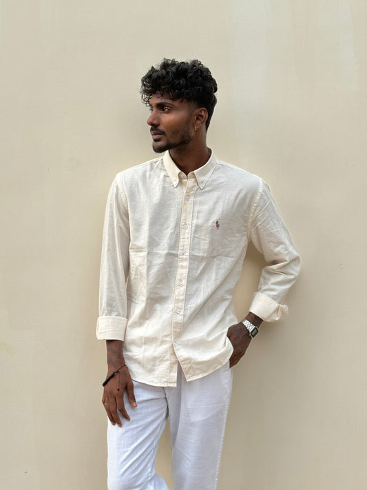 Light Yellow Linen Shirt