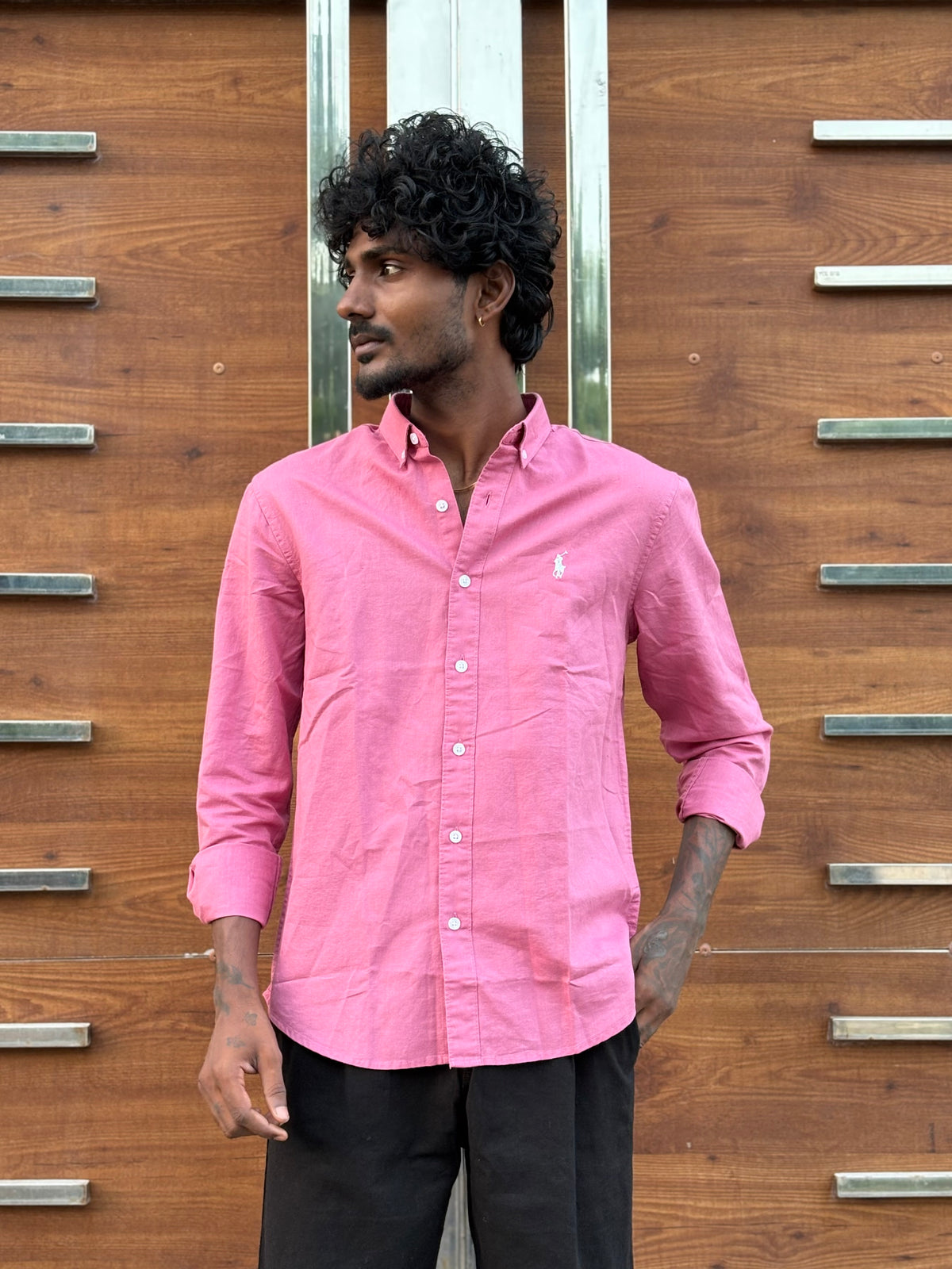 Pink Linen Shirt