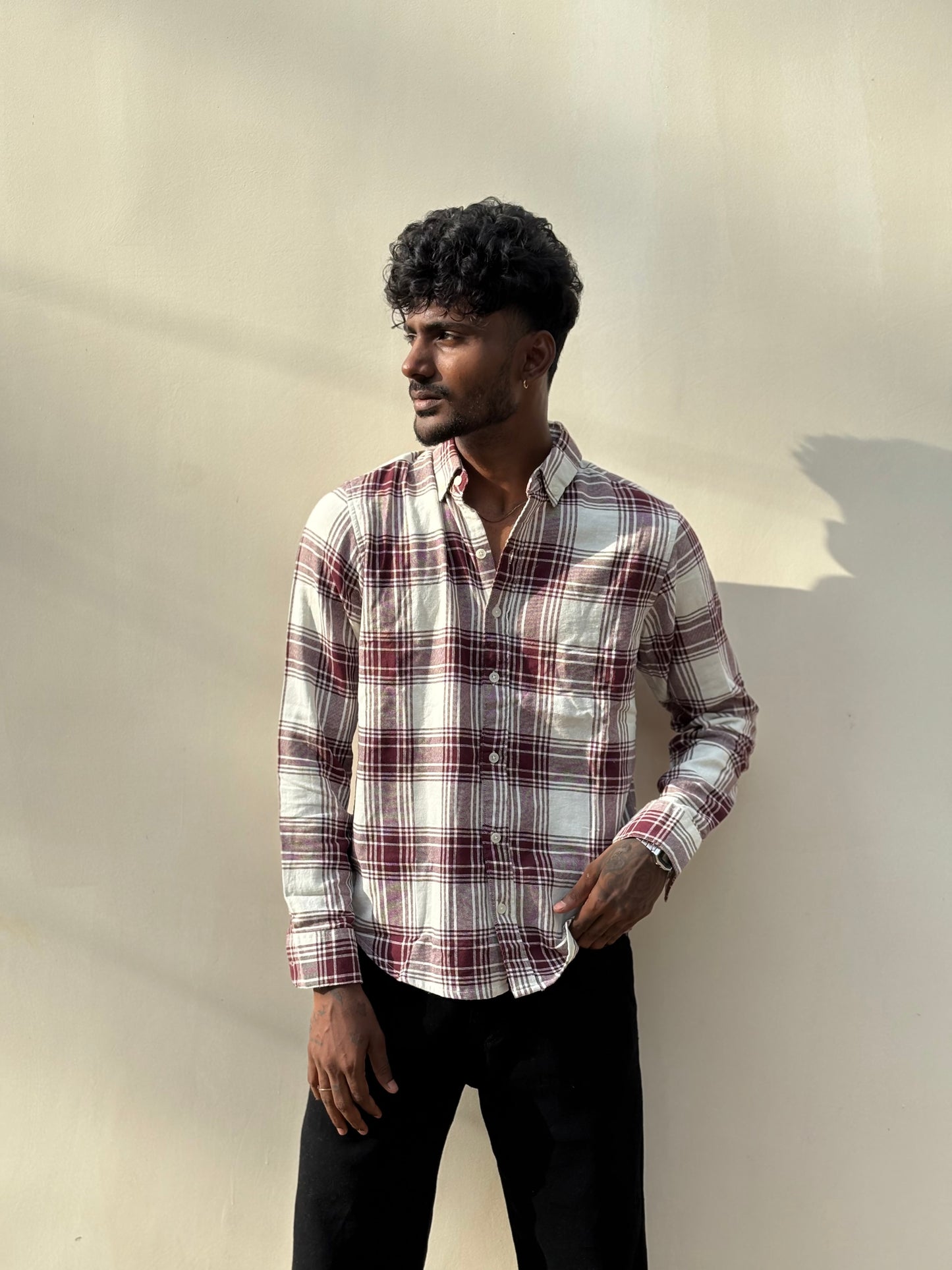 Maroon Flannel Shirt
