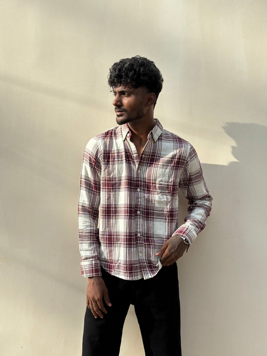 Maroon Flannel Shirt